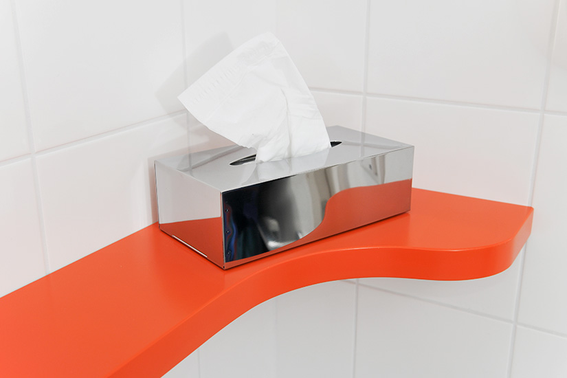 Schreinerei TEKO – München, Karlsfeld – Waschtisch orange